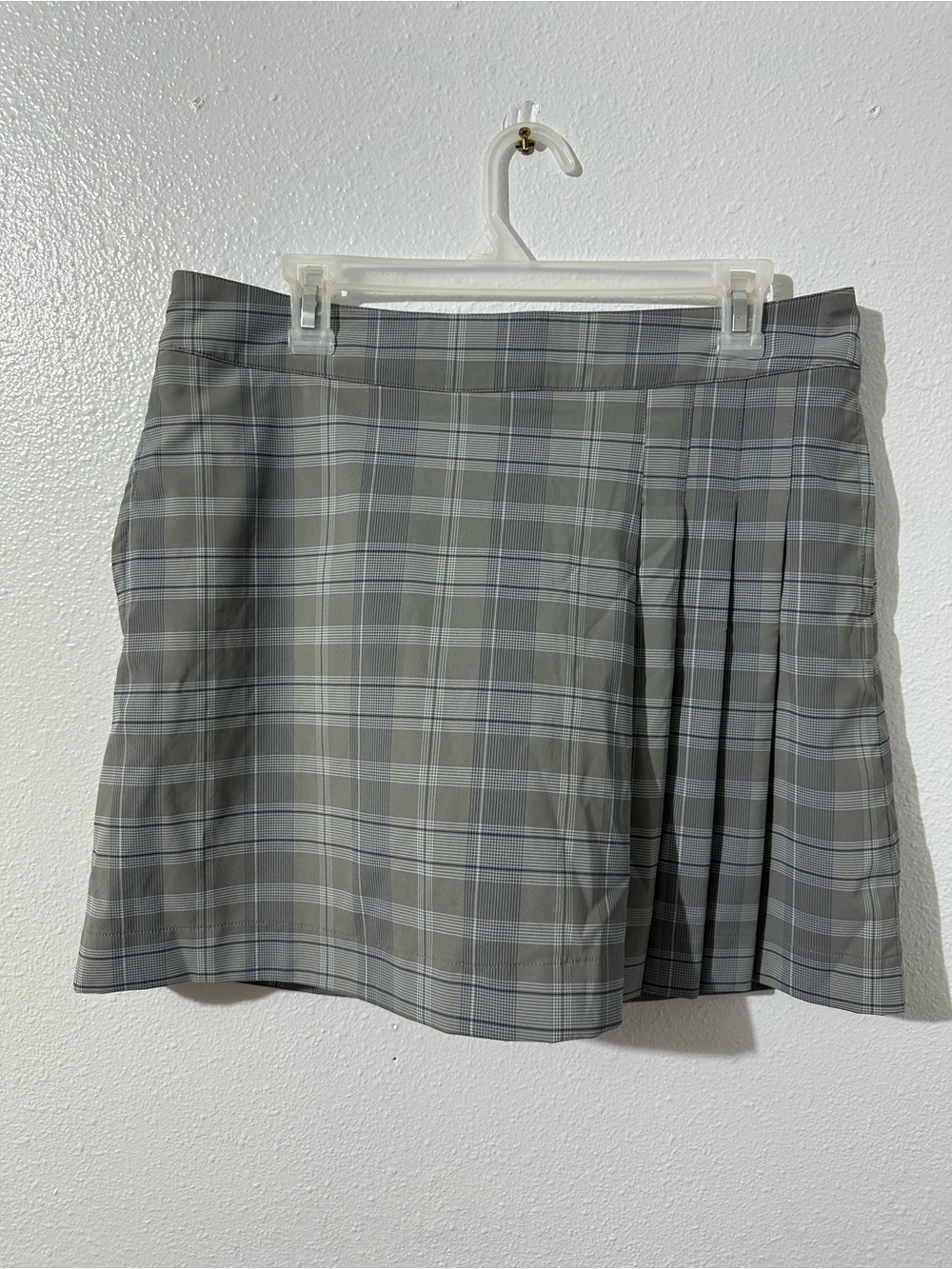 Nike Golf Dri-Fit Women’s Size 10 Gray Plaid Athletic Skort Pleaded